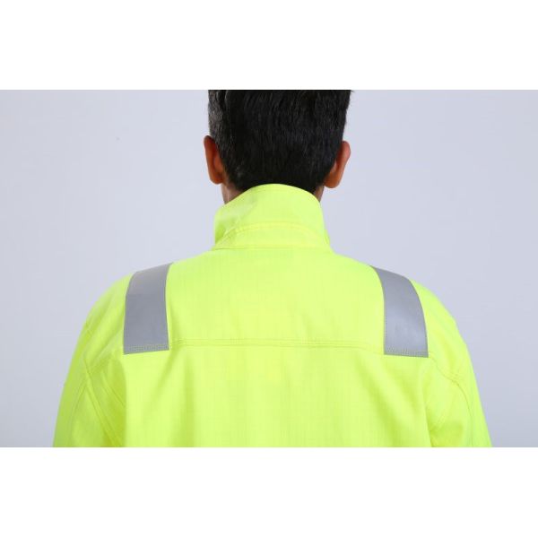 50mm Fr Tape Multi Norm Workwear 290gsm Yellow Hi Vis Jacket