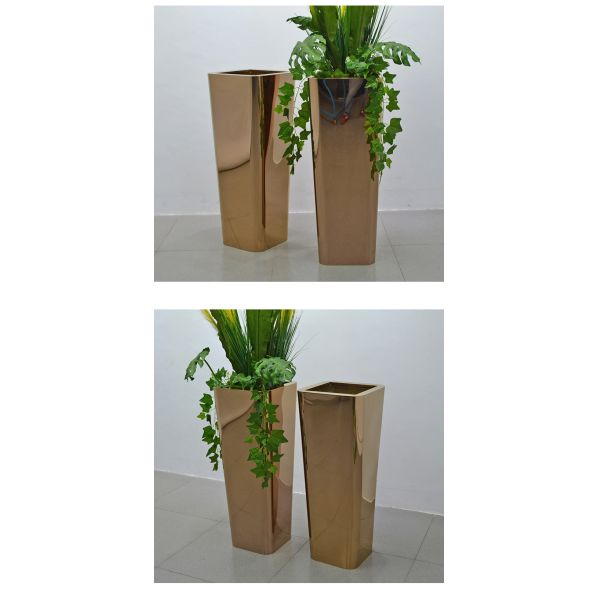 700mm Tall Mirror Surface Cbd Stainless Steel Planter Box