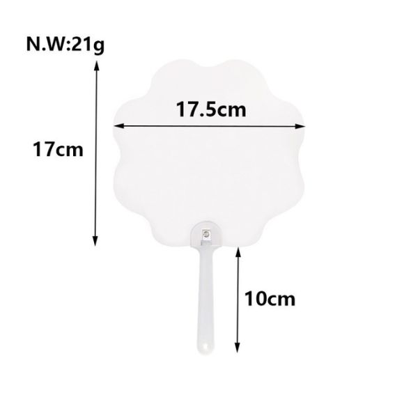 DIY Double-Sided Printed PET Plastic Sublimation Advertising Fan Promotional Gift Custom Hand Fans