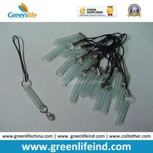 Mini Coiled Strap Phone Holder W/Black Nylon Strap Loop