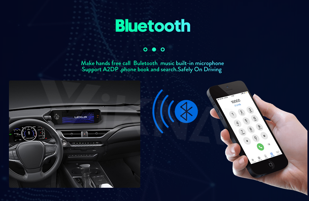 Viknav Car Radio For Lexus ES ES200 ES250 ES350 ES300h (2018-2020) 12.3 inch Video GPS Navigation Multimedia Player