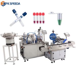 High Speed Automatic Biological Reagent Test Tube Filling Capping Machine for