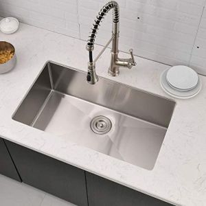 32x19x10 Inches 18 Gauge Stainless Steel Farmhouse Sink Single Bowl Undermount