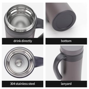 400ml Stainless Steel Tumbler with Handle Customizable Double Wall Stainless