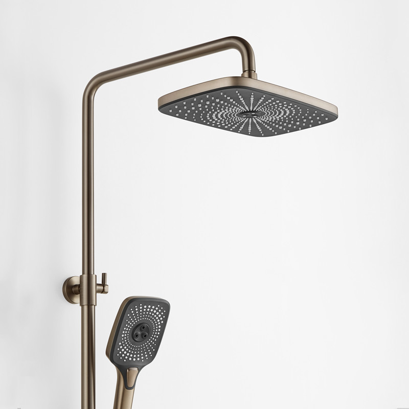 Bathroom Rainfall Shower Head System Wall Mount With Handheld Spray