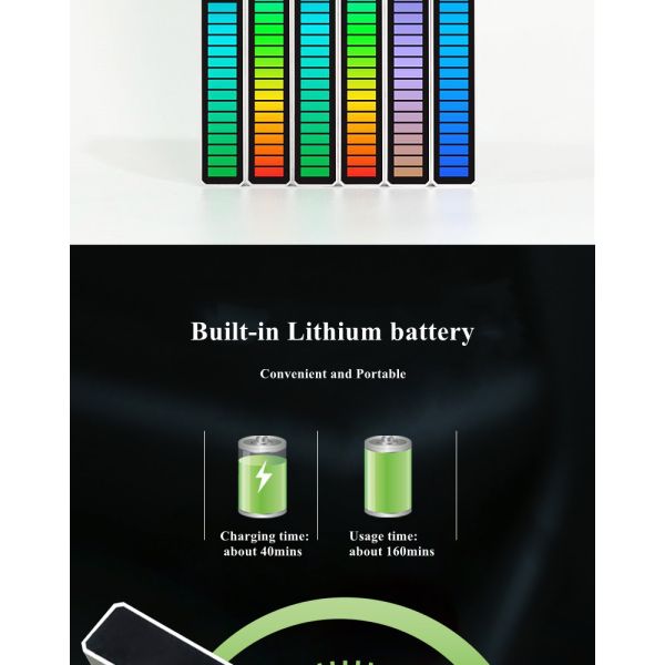 New Arrival Rechargeable RGB Sound-Activated Music Pickup Rhythm Light 18 colors music rhythm lamp for Car Home music de