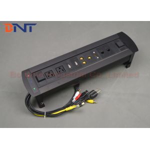 Conference Room Tabletop Hidden Electric Rotation Power Socket 30cm Connection