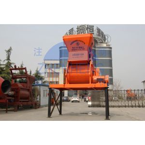 Ready Mix Twin Shaft JS750 Concrete Mixer With Skip Hopper Reliable Performance