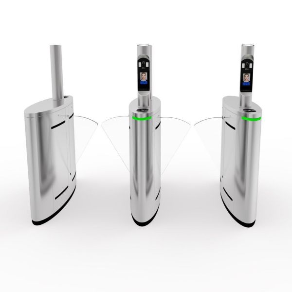 Buy Acrylic Arm Flap Barrier Turnstile With Fingerprint 40 Persons/Min at wholesale prices