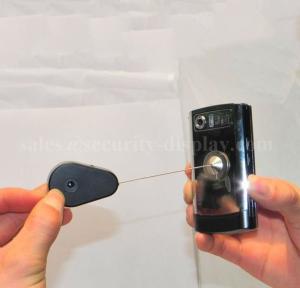 Quality 3M Tape Anti Theft Pull Box Security Recoiler With Nylon Cover Cable for sale