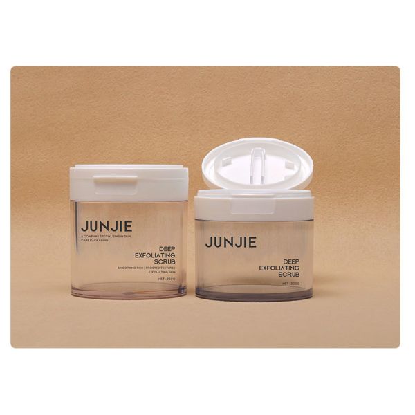 PET Flip-top Cosmetic Containers Skin Care Cream Jars 100g 120g 150g 200g 250g Cotton Pad Jar Sets