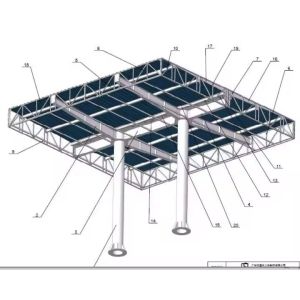 Professional Steel Structural Build Prefab Space Frame Filling Gas Petrol
