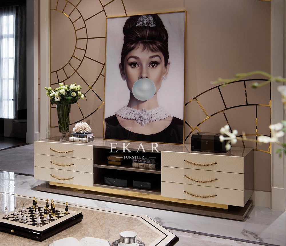 Modern Showcase High End Italian Design Wood Tv Stand