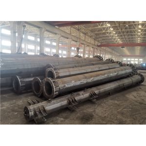 High Voltage 110kv 45FT Steel Electric Pole Anti Corrosion