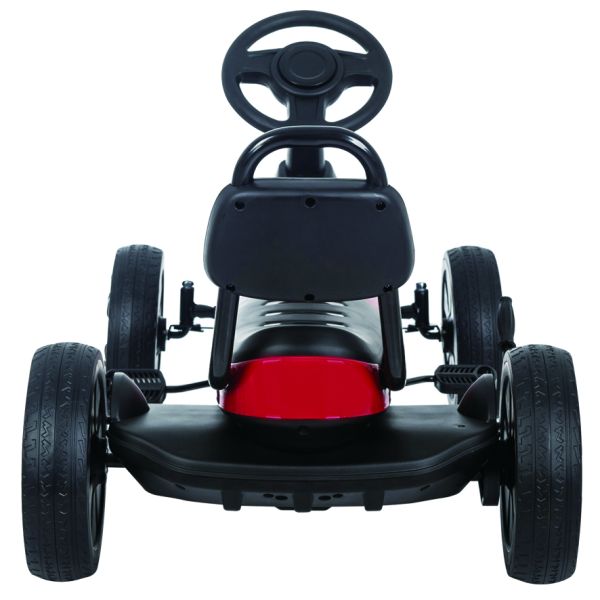 5-7 Years Old Unisex Children's Pedal Go-Kart Car with Adjustable Front and Rear Seats