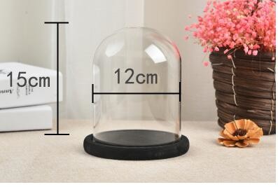 Buy dust proof glass doll dome with base at wholesale prices