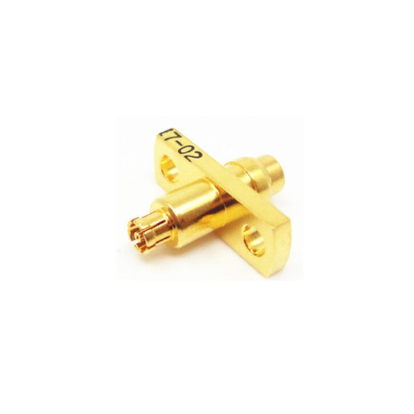 Female Board To Board SMPM RF Connector 2 Holes Flanges Mount RoHS Compliant