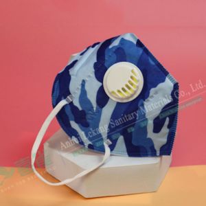 China Five Layer Lug Sterile Camouflage KN95 Civil Face Mask Disposable CE With Valve on sale