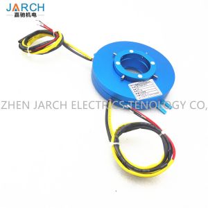 China Electrical Platter Slip Ring Transmitting Rotary Electric Power Flat Type Hole Size 100mm on sale