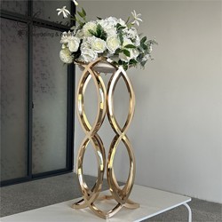 Gold Wedding Flower Stand Centerpiece Unique Metal Flower Stand 97cm