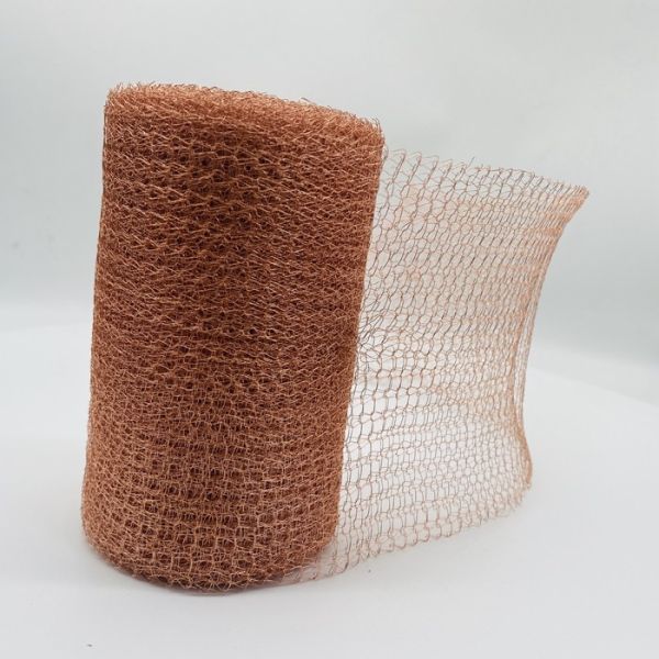 Buy 4" x 45' Knitted Metal Mesh , Distilling Copper Mesh Knitted at wholesale prices