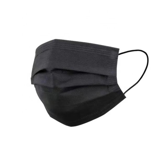 Buy 3ply Meltblown Cloth Facemask Outdoor Breathable Black Medical Mask at wholesale prices