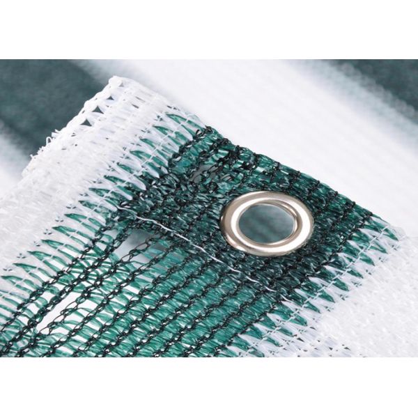 Colorful Stripped Balcony Safety Net With Metal Grommets / Reinforced Seams And
