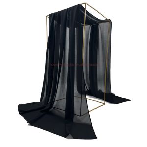 Supplier Wholesale Polyester Luxury Chiffon Fabric Plain Headscarf Black Premium