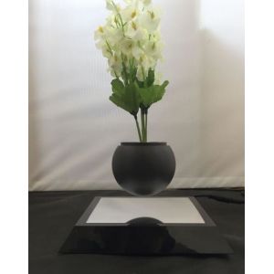 square base rotating magnetic floating levitate air bonsai flowerpot pot