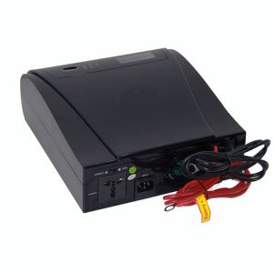 Black Solar Power System Inverter , 12VDC / 24VDC Solar Panel Battery Inverter