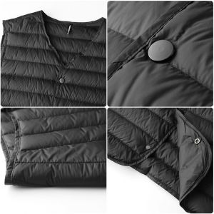 V Neck Bubble Vest Jacket Polyester Lightweight Outdoor Sport Waistcoat