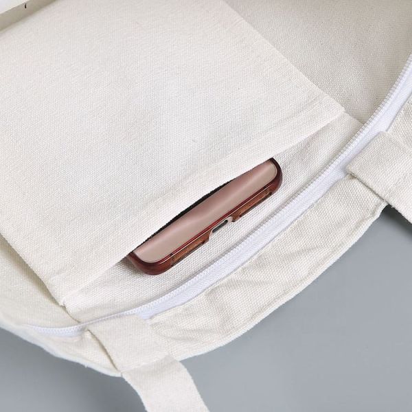 Customized Color Recycled Shopper Grocery Canvas Calico Tote Bags