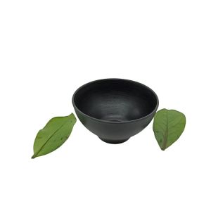 Camping Melamine Round Bowl / Black Bowl 5'' Tasteless Durable