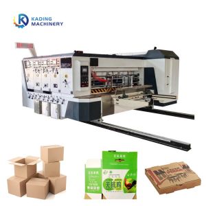 4 / 5 / 6 Colors Corrugated Box Flexo Printing Machine With Slotting Die Cutting