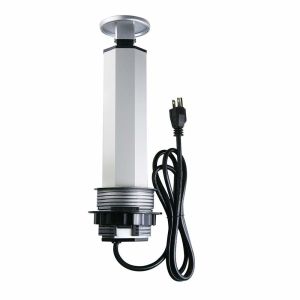 Desktop Kitchen Pop Up Power Sockets Us Plug Retractable Aluminum Material