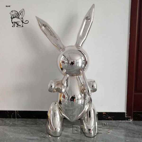 Rabbit Stainless Steel Sculpture Jeff Koons Abstract Balloon Metal Sculptures