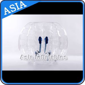 100% PVC Inflatable Bumper Ball , Half Red Bubble Soccer , Loopy Balls , Soccer