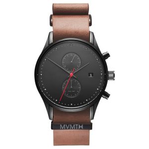 Quality Red hand chronograph japan movt watch stainless steel black oem for sale