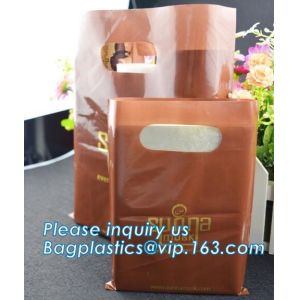 100% Biodegradable PE Die Cut Patch Handle Color Printed Custom Plastic Shopping