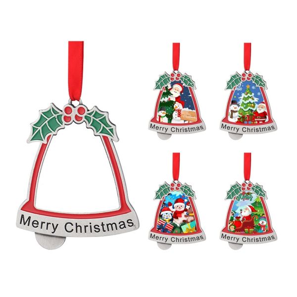 Sublimation Christmas Tree Ornaments Bell Shape Christmas Ornament Sublimation Blanks