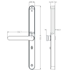 Bluetooth Fingerprint Passcode Door Lock Waterproof Courtyard With Gateway