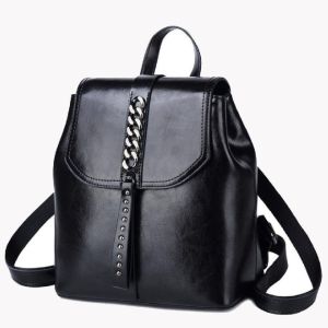 China Waterproof Leisure Ladies Two Layer Cowhide Duffel Backpack on sale