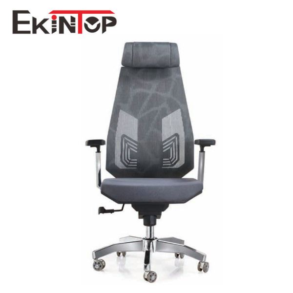 Buy Officeworks Gray Mesh Chair Swivel Ergonomic With PP Armrest at wholesale prices