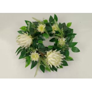 China Man Made 50cm Indian Shot Wreath With Flowers And Leaves on sale