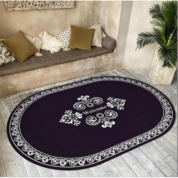 Buy Ethnic Style Ellipse Crystal Velvet Floor Carpets 160*230cm For Bedroom Living Room at wholesale prices