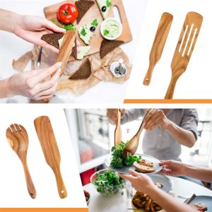 Scratchfree Wooden Kitchen Utensil Set , Moisturefree bamboo wooden spoon set