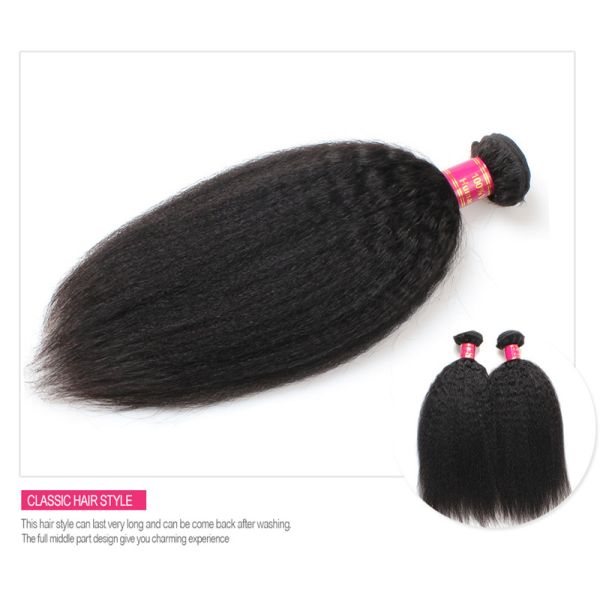 100% Unprocessed Natural Color Yaki Rosa Hair Products Malaysian Virgin Hair