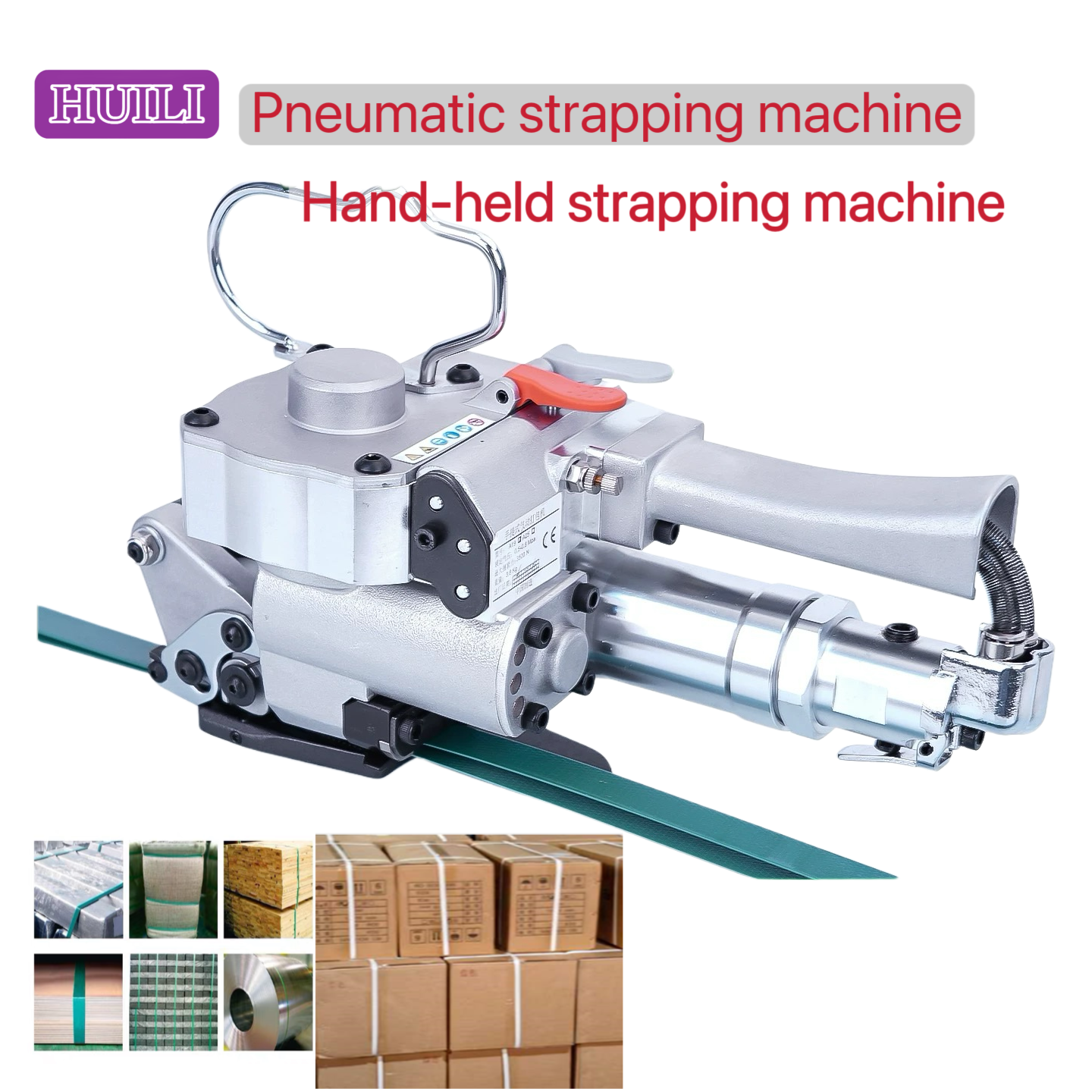 High-efficiency pneumatic strapping machine for PP PET straps handheld strapping