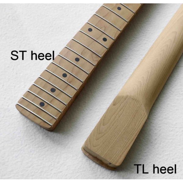 Custom Grand 22 Fret Roasted Maple Electric Guitar Neck for Handmade Tele Guitar Kits Gloss Finished with Bone Nut