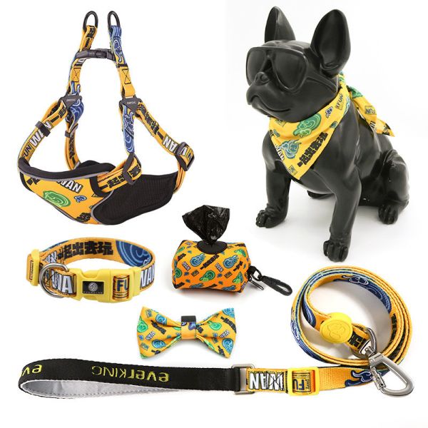 Dogs Polyester Custom Sublimation Blank Personalized Pet Collar and Leash